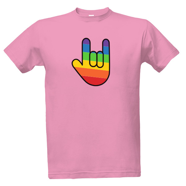 Tričko s potiskem Miluji Tě s duhou